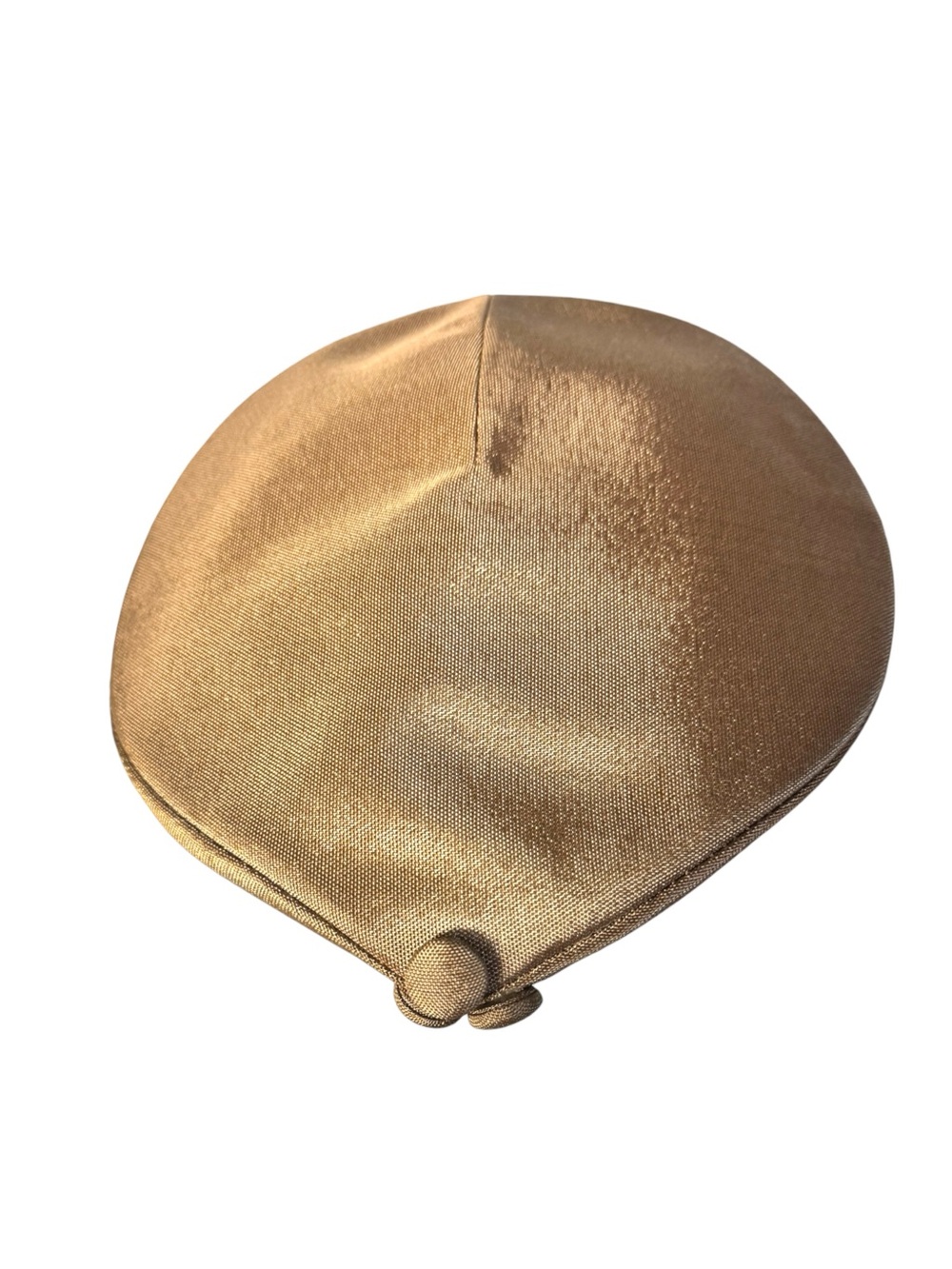 Milbrae Exclusives 50’s Textured Metallic Tan Adjustable Half Tilt Hat Millinery - Picture 4 of 7